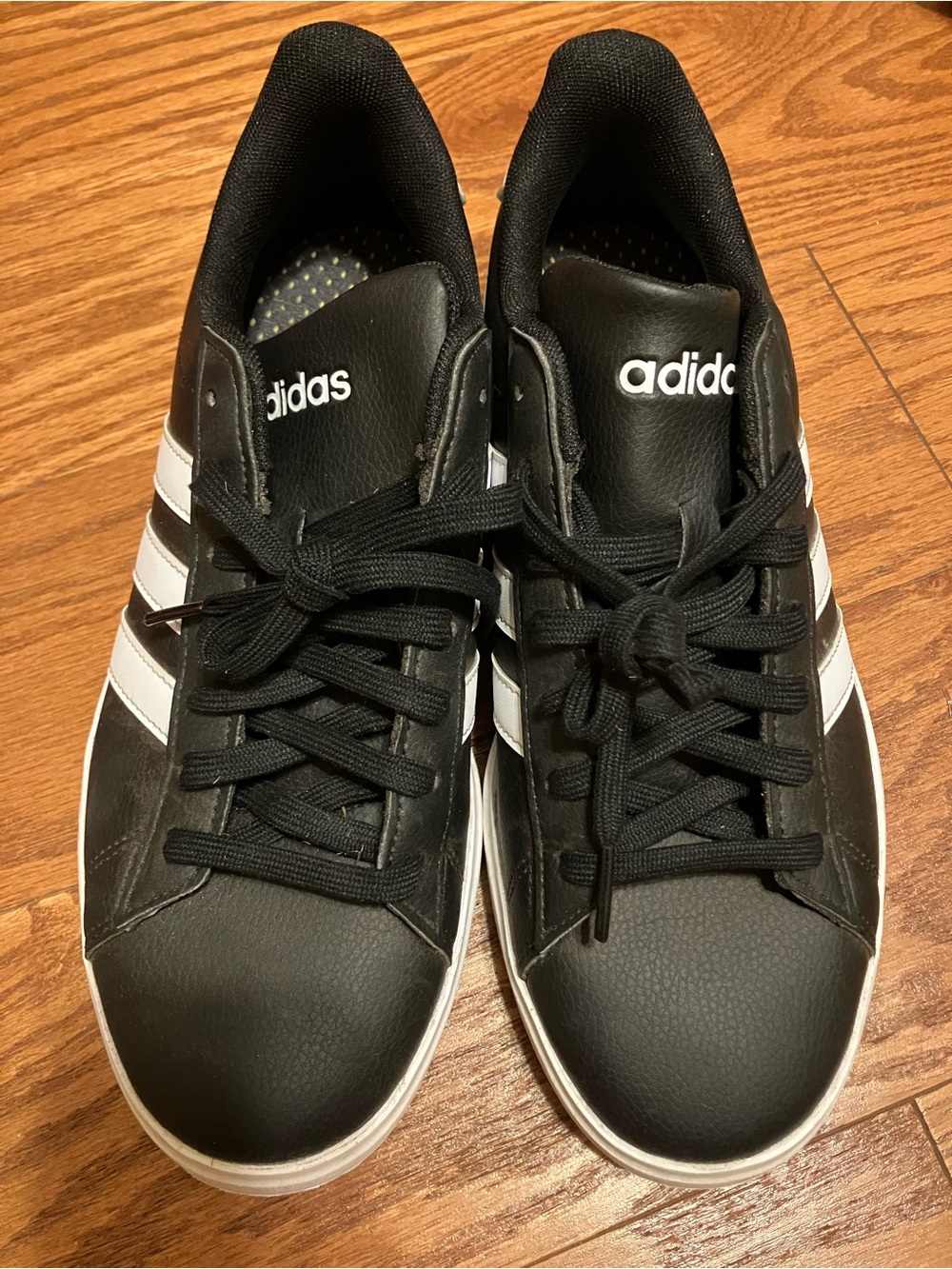 adidas Black and White Grand Court Shoes